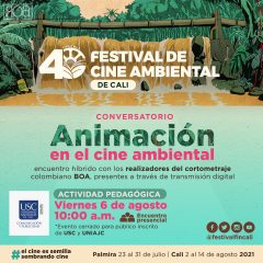 Conversatorio Animación en el Cine ambiental: Encuentro con los realizadores del cortometraje animado BOA.